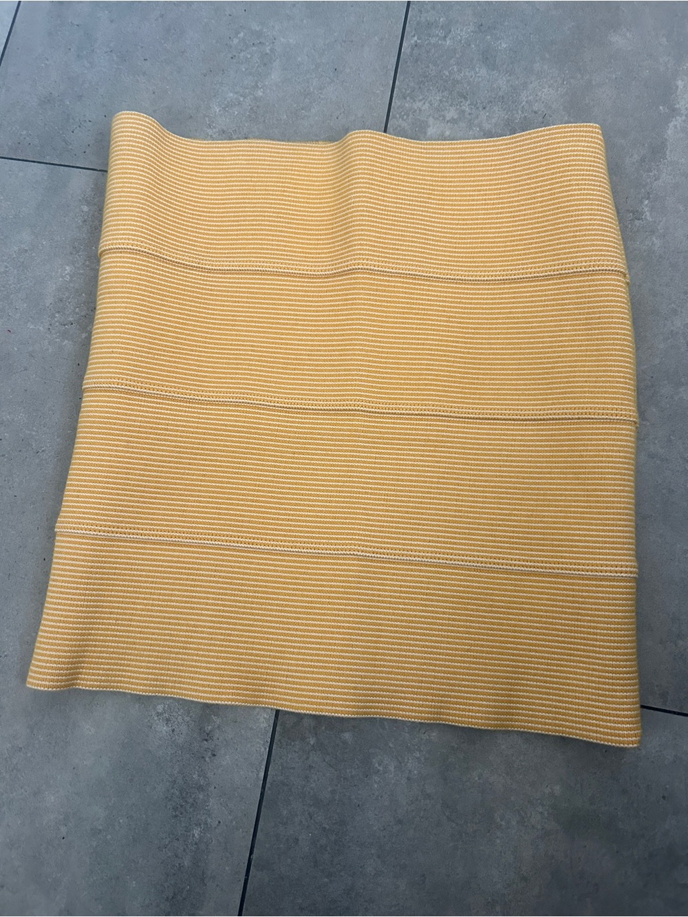 Pleasure Doing Business mini skirt yellow striped stretch M